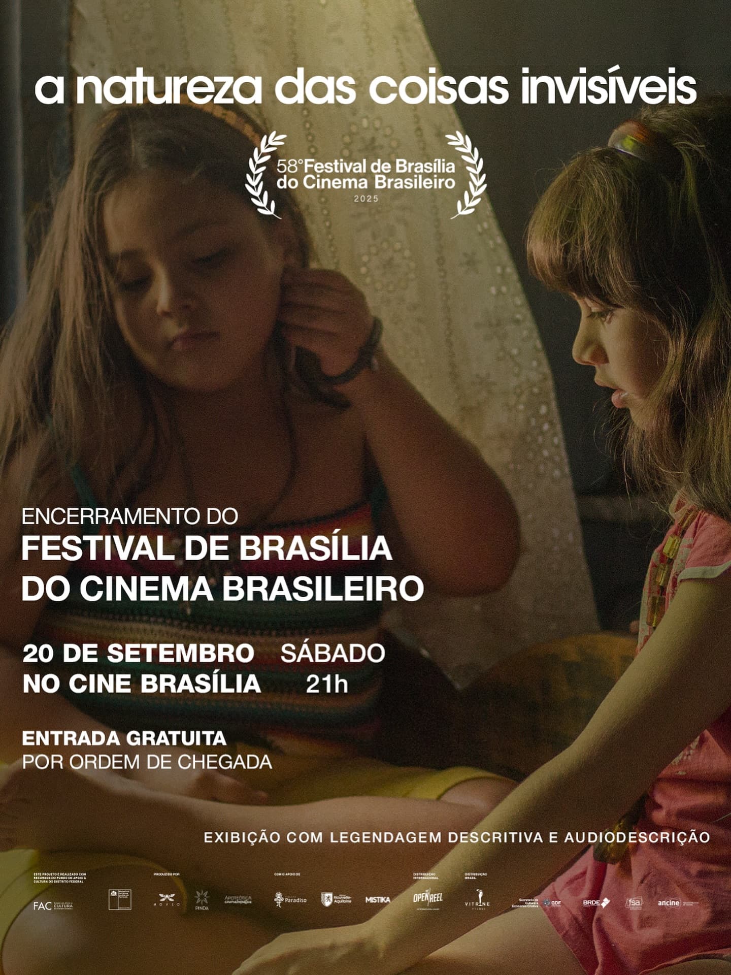Neste sábado exibimos “A Natureza das Coisas Invisíveis” na sessão hors concours de encerramento do...